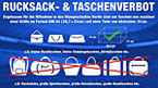 neue Rucksack & Taschenverordnung